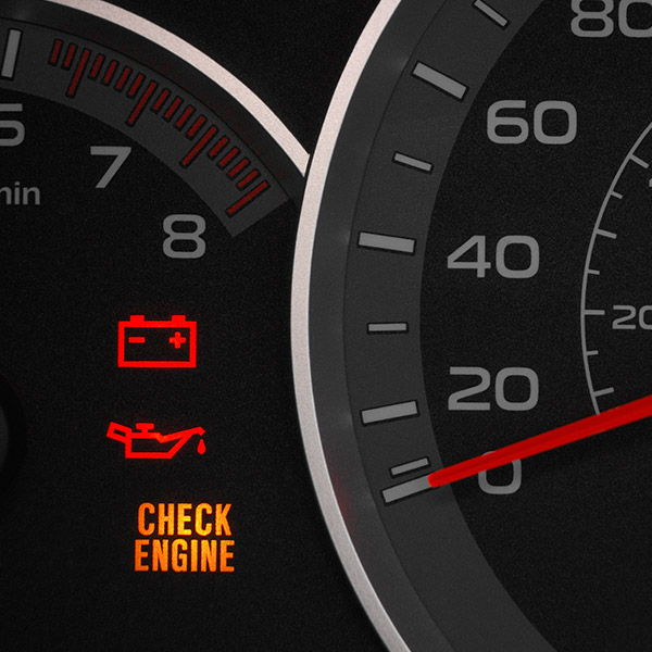 Check engine warning light
